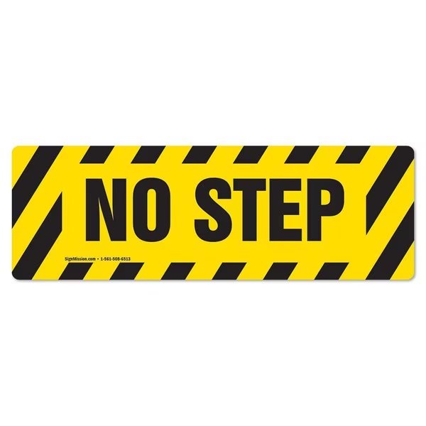 No Step 18in Non-Slip Floor Marker, 12PK, 16 in L, 16 in H, FD-2-R-16-12PK-99835, Signmission, Mfr#: FD-2-R-16-12PK-99835
